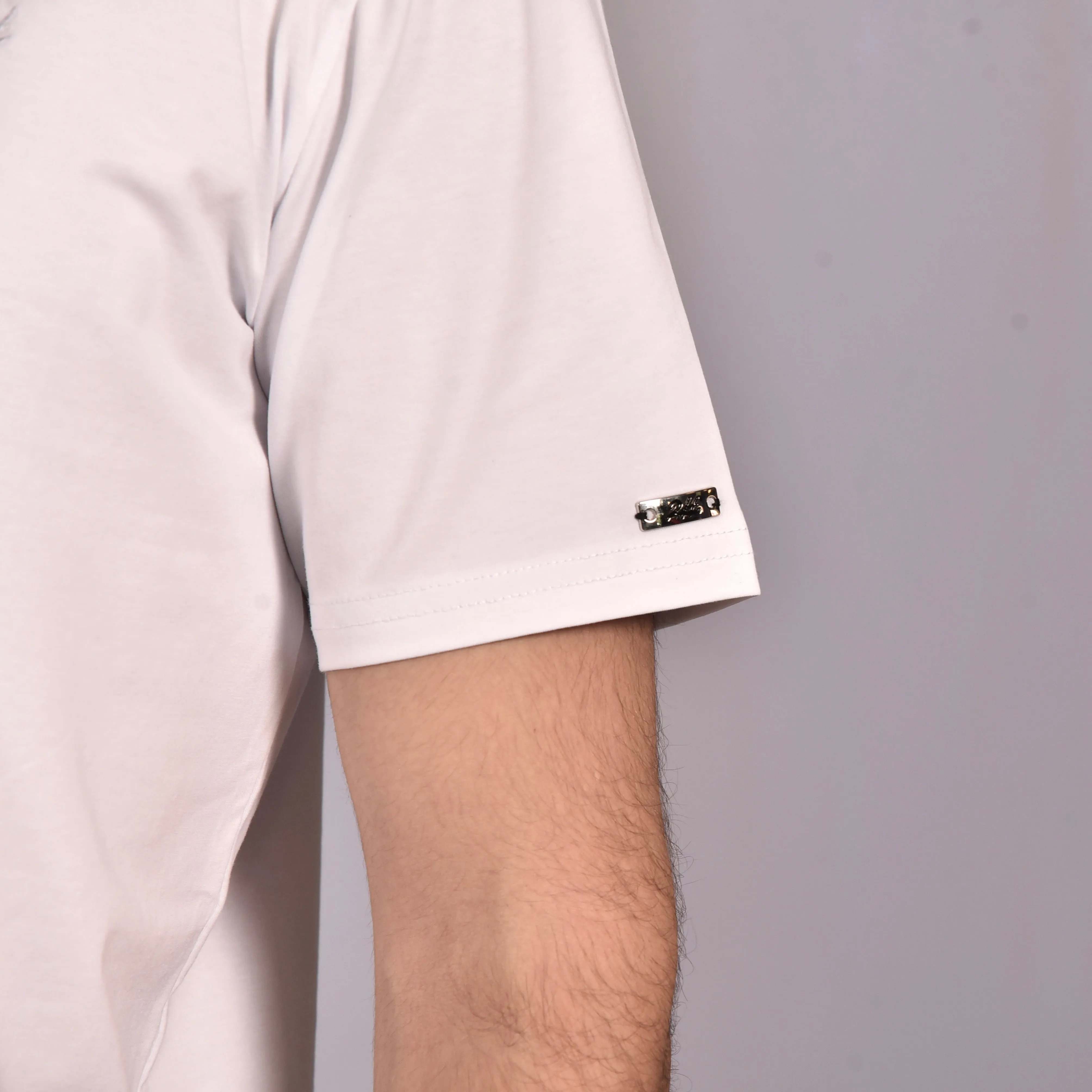 2H White Short Sleeve Basic T-shirt
