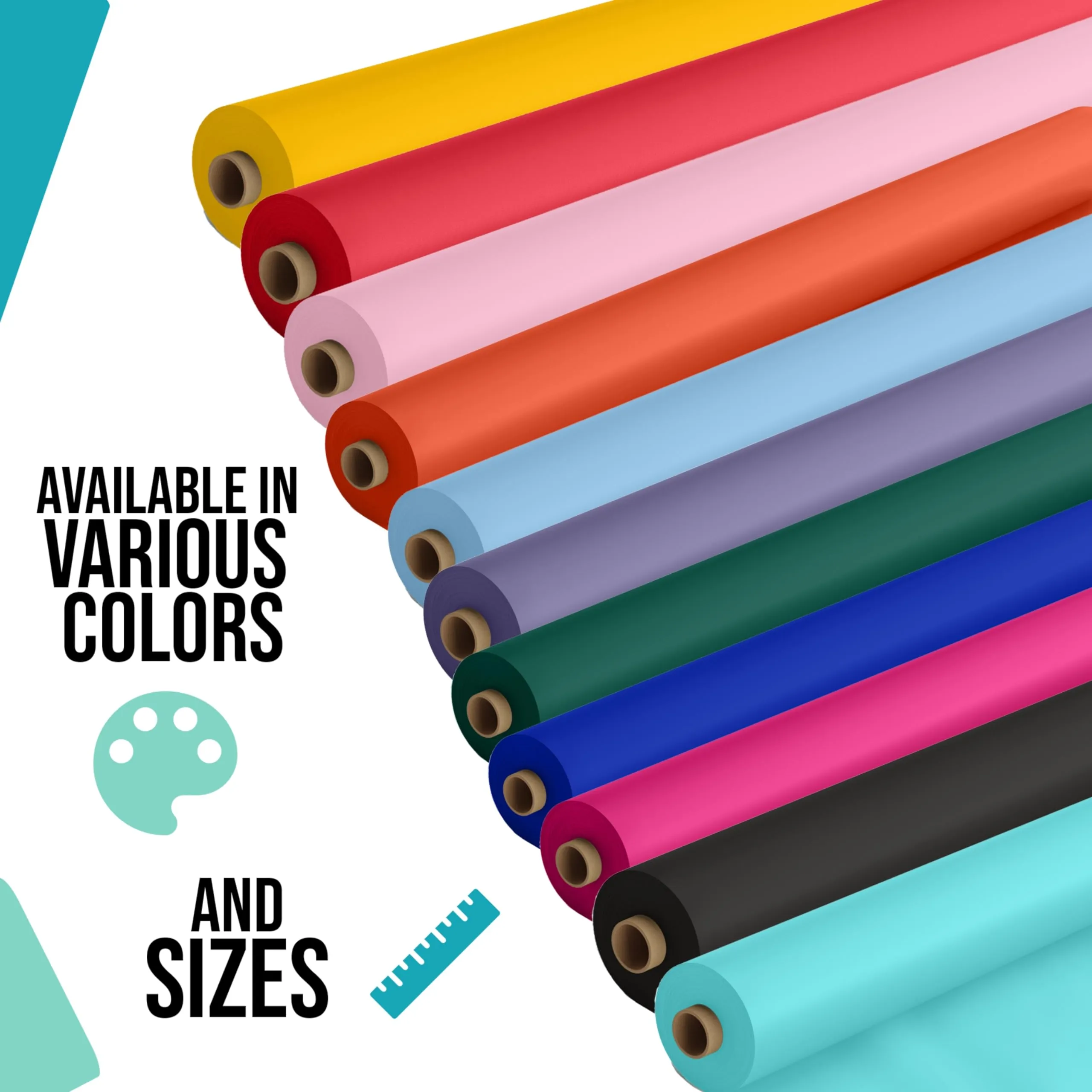 40 In. x 100 Ft. Sky Blue Table Roll