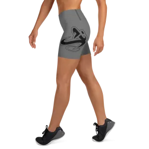 Athletic Apparatus Grey Black logo Yoga Shorts