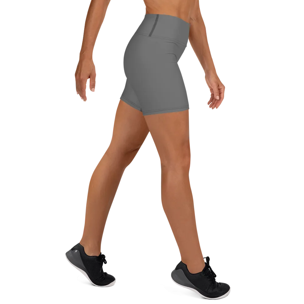 Athletic Apparatus Grey Black logo Yoga Shorts