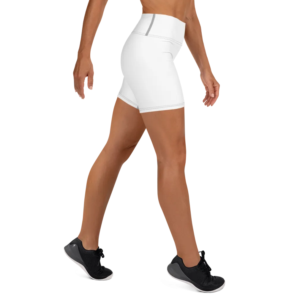 Athletic Apparatus White Black logo Yoga Shorts