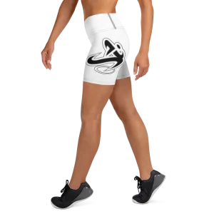 Athletic Apparatus White Black logo Yoga Shorts