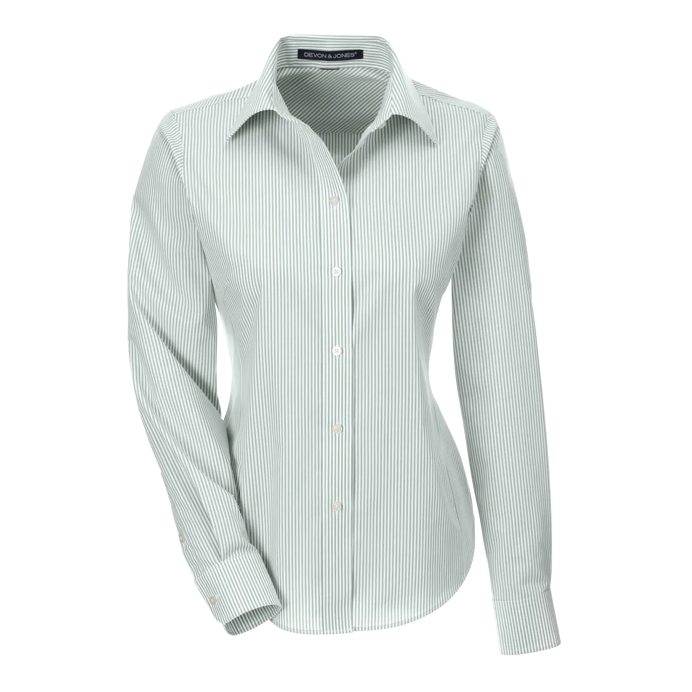 B1785W Ladies Crown Collection Banker Stripe Shirt
