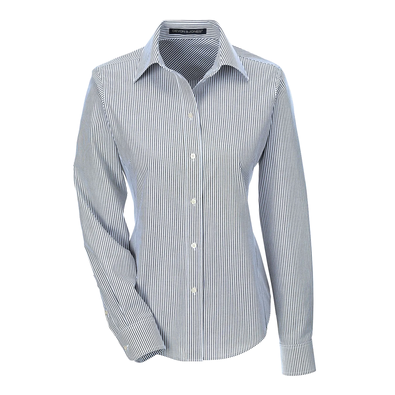 B1785W Ladies Crown Collection Banker Stripe Shirt