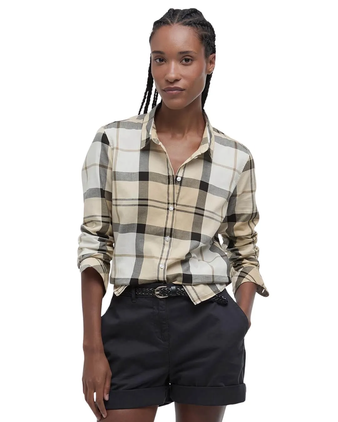 Barbour Bredon Safari Tartan Blouse - Shirts Beige