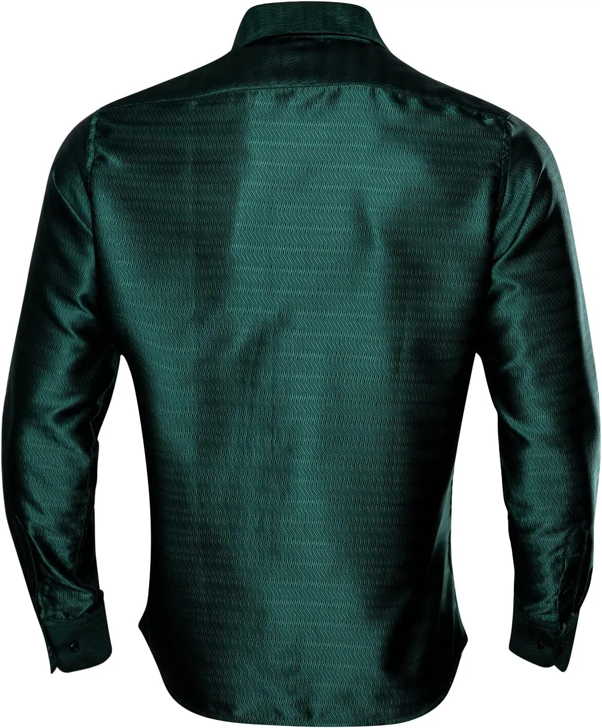 Barry.Wang Mens Casual Long Sleeve Shirts Silk Button Up Designer Paisley Formal Dress Shirt Western Mexico Cowboy Costume