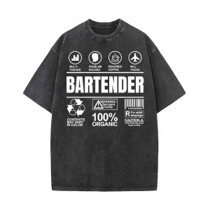 Bartender Simple Icon Vintage Washed T-shirt