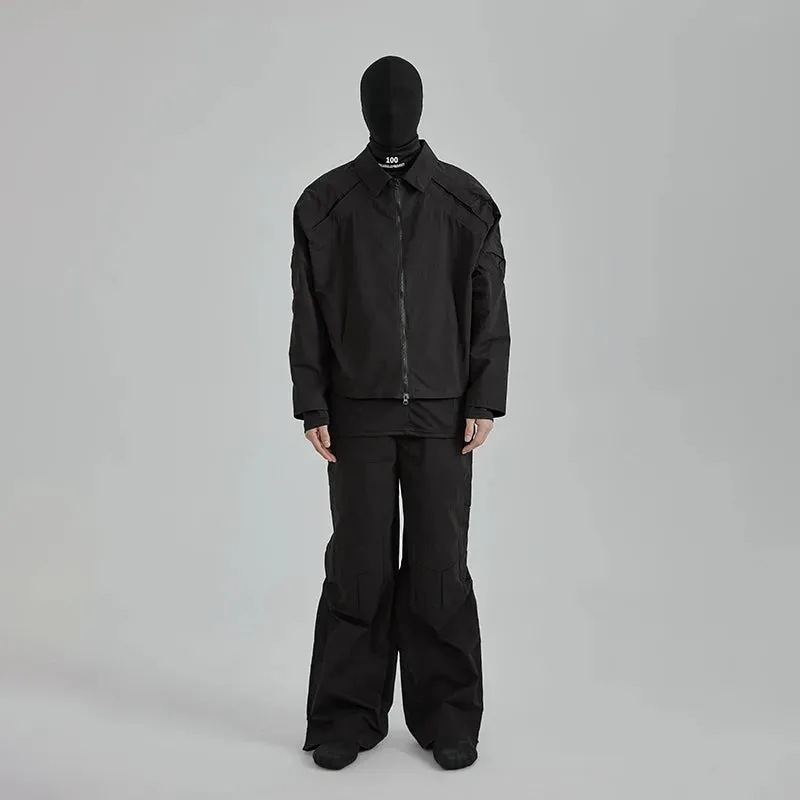 Black Modern Zip Jacket