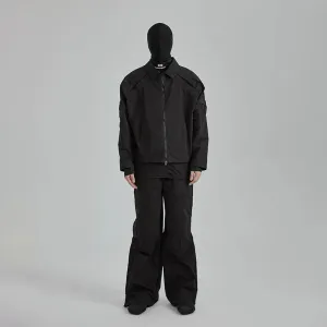 Black Modern Zip Jacket