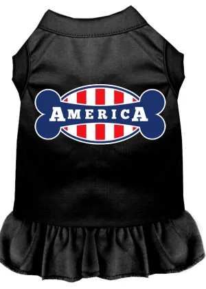 Bonely In America Screen Print Dress Black Xxl