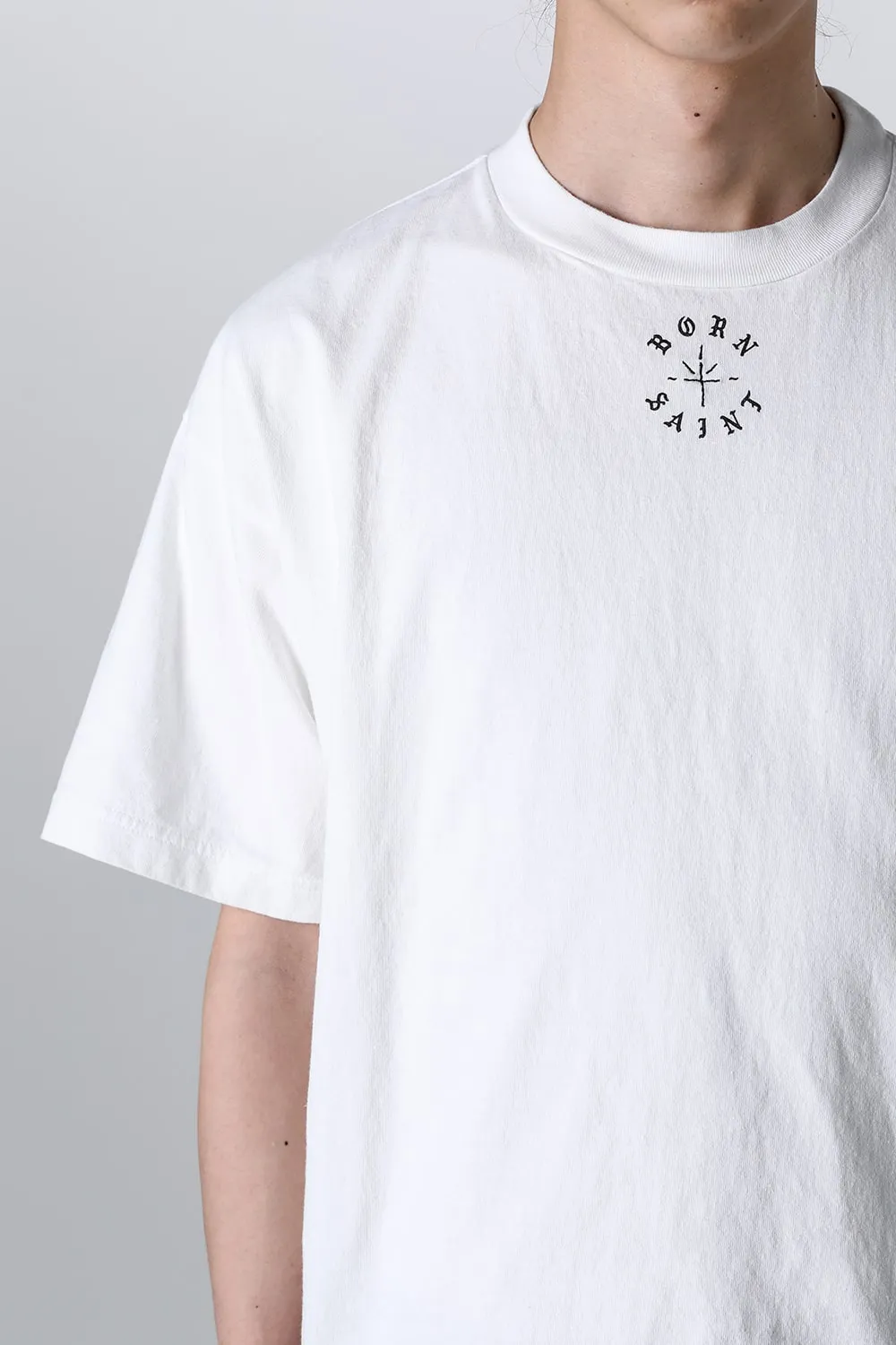 BORN X RAISED × SAINT Mxxxxxx BORN SAINT Short sleeve T-shirt White