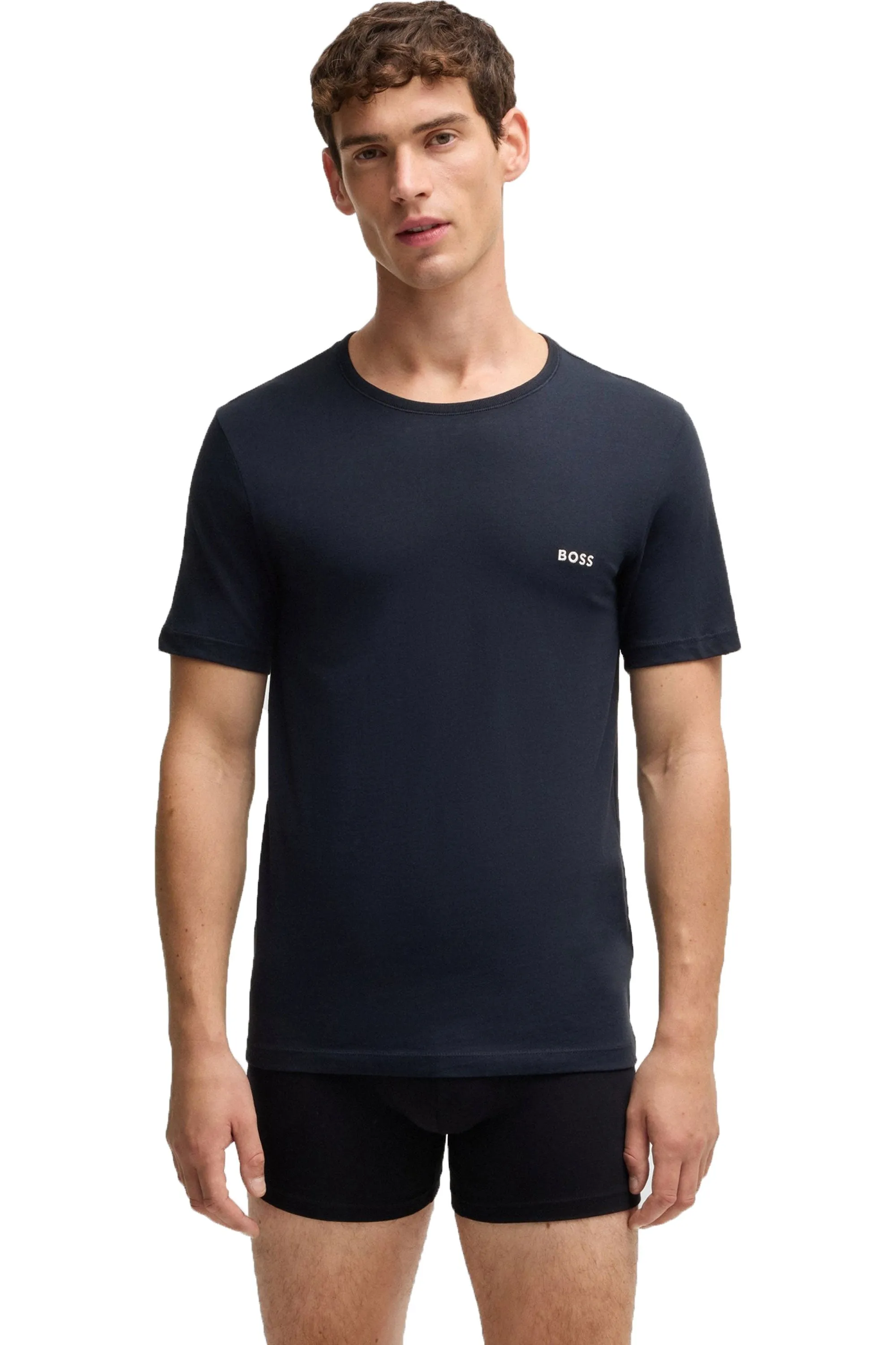 Boss T-shirt Rn 3 Pack Classic Grey/White/Navy