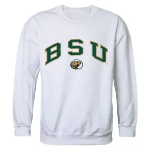 BSU Bemidji State University Campus Crewneck Pullover Sweatshirt Sweater White