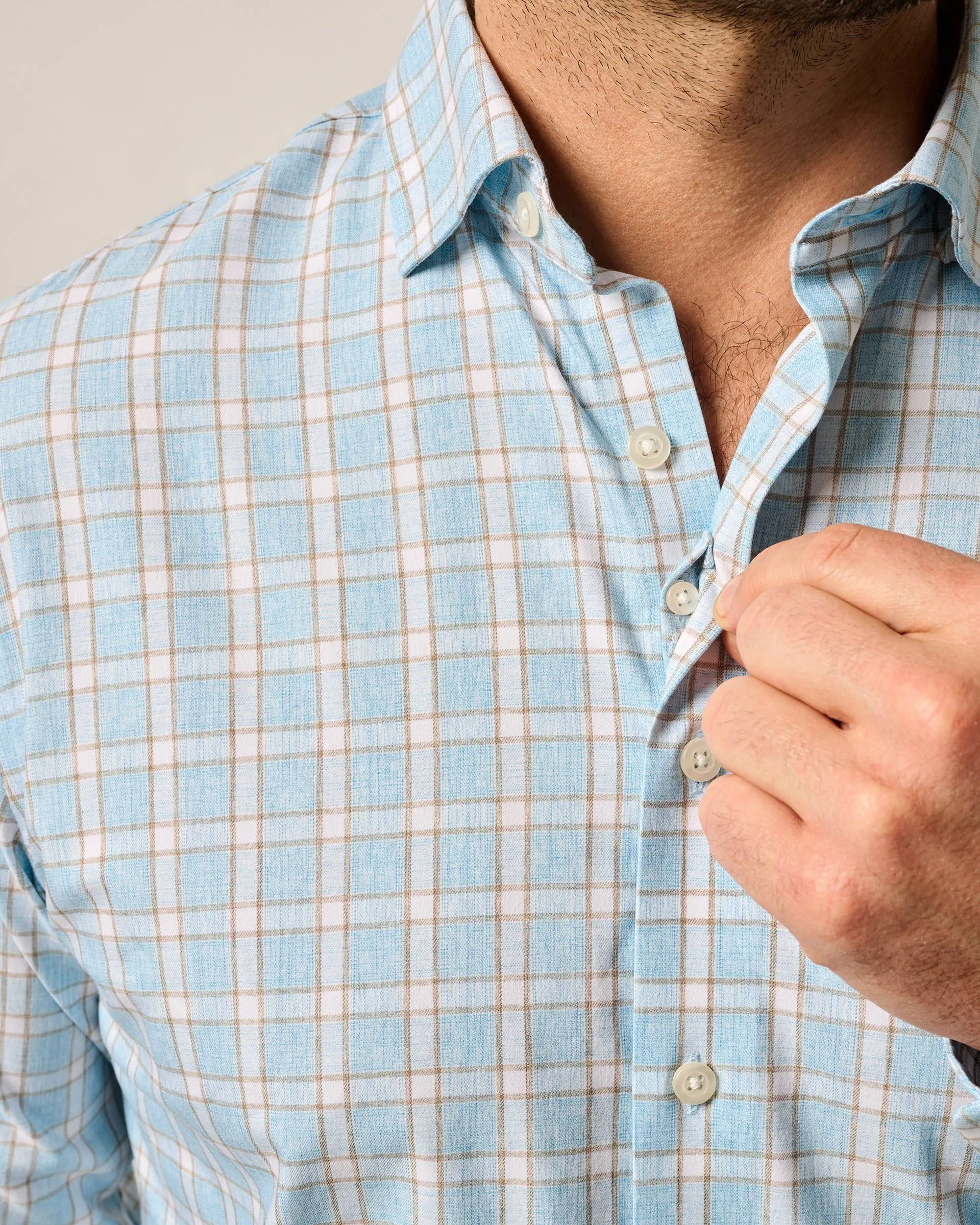 Burleigh Performance Button Up - Malibu