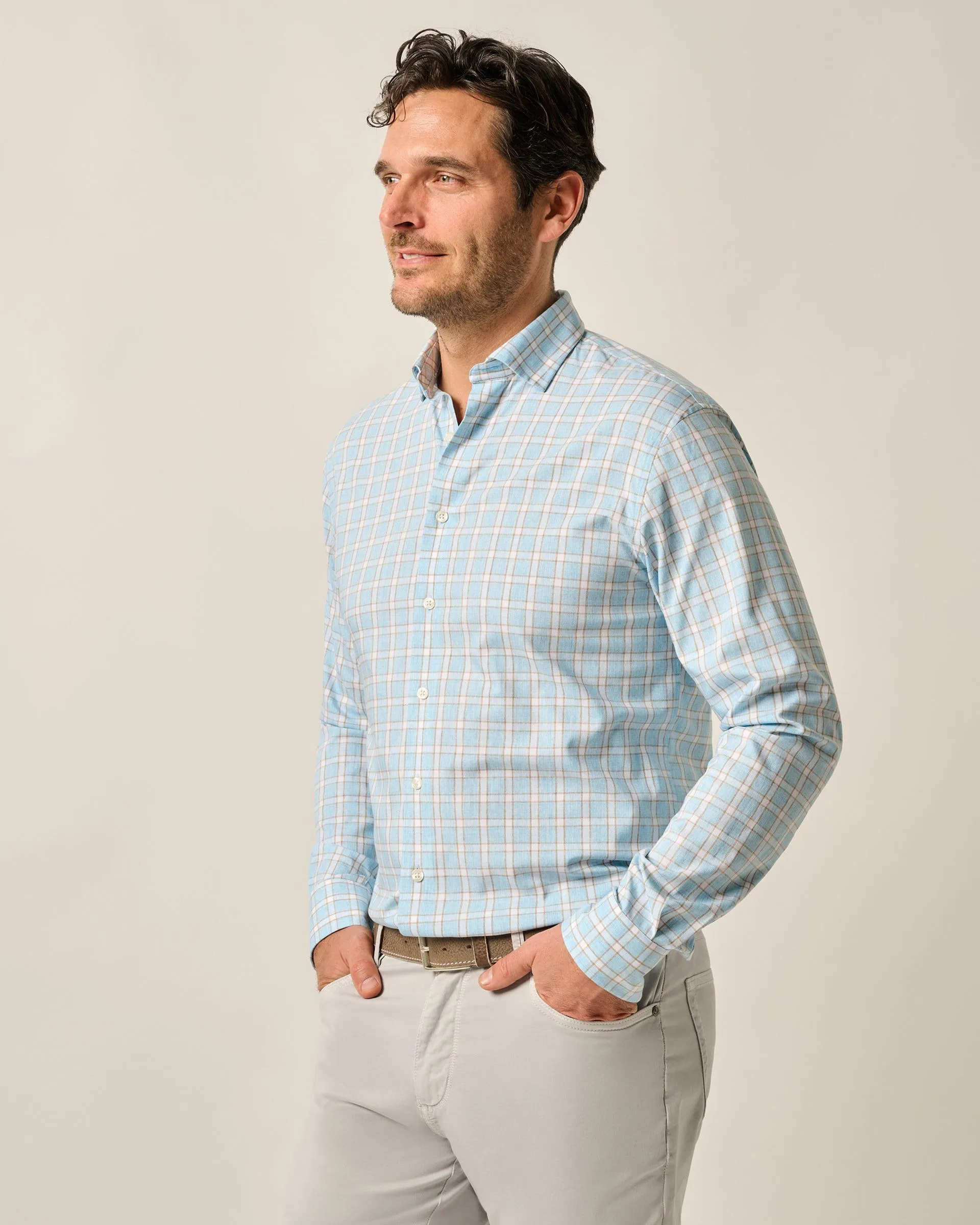 Burleigh Performance Button Up - Malibu