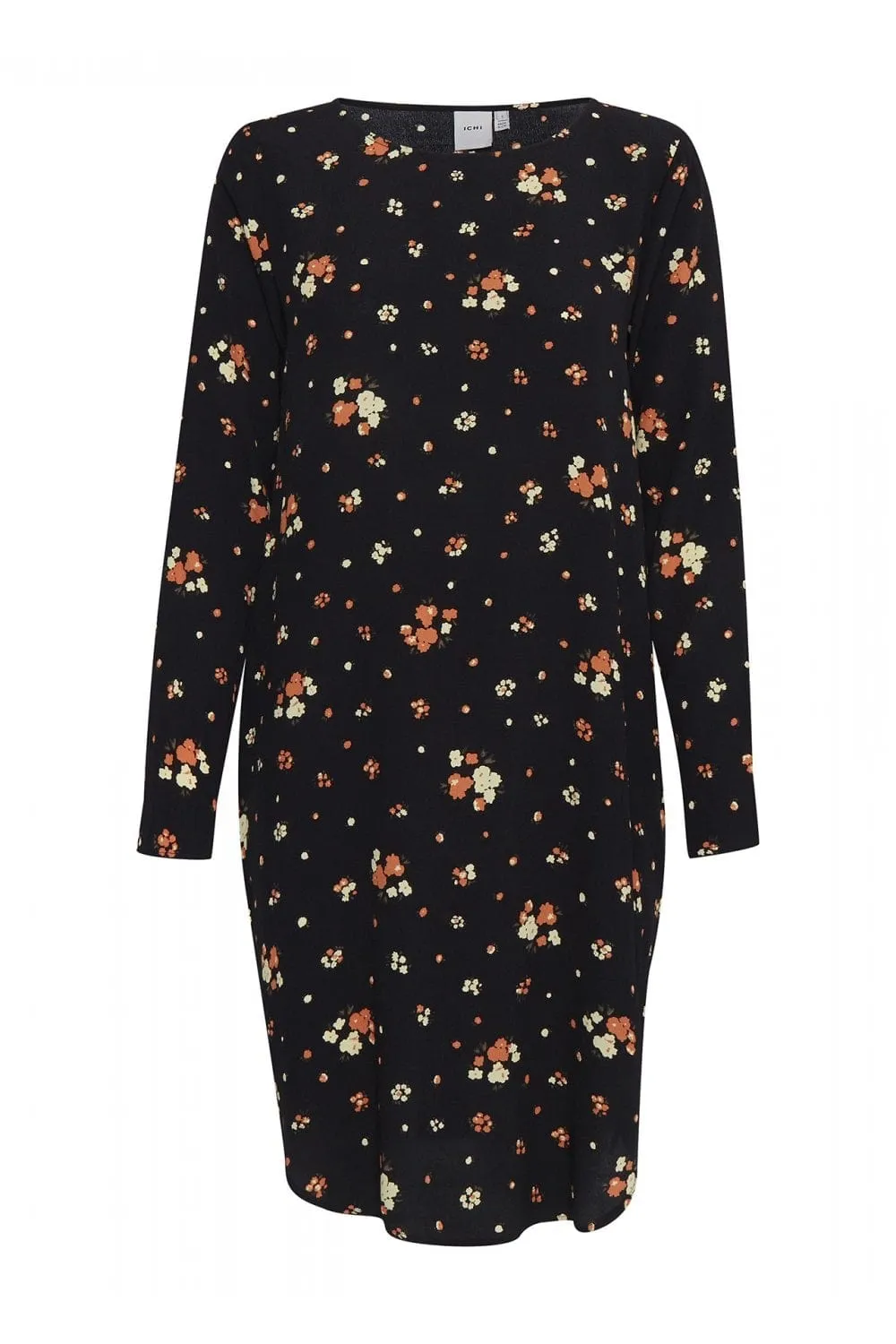 Catten Floral Print Dress - Black