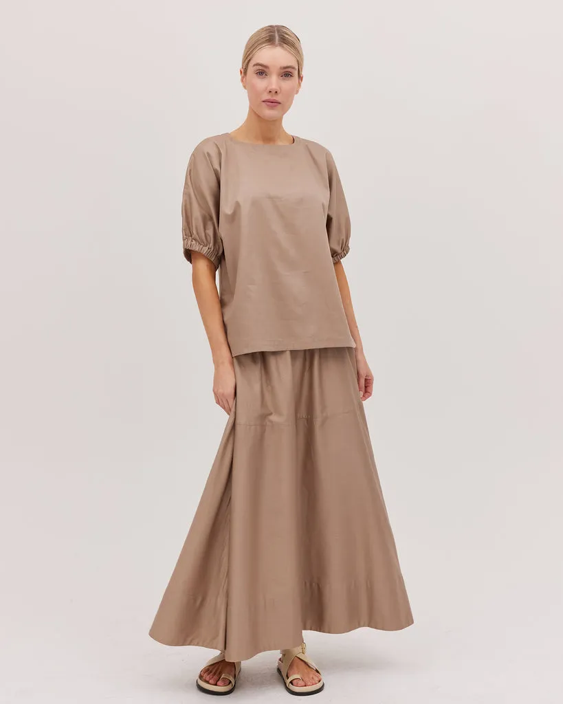 CLOTH & CO - The Maxi Skirt PRALINE