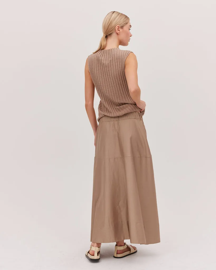 CLOTH & CO - The Maxi Skirt PRALINE