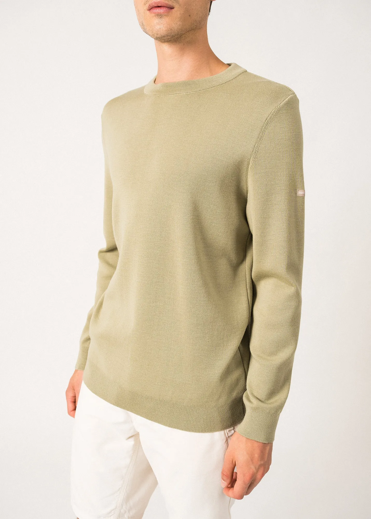 Cruiser round neck jumper - in soft wool (AMANDIER)