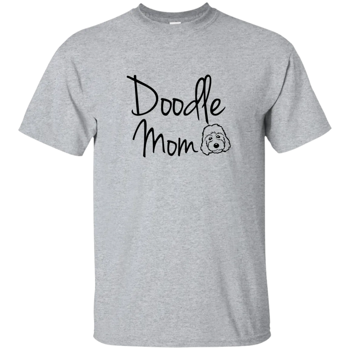 Doodle Mom Doodle Face (Basic Tee) Goldendoodle, labradoodle