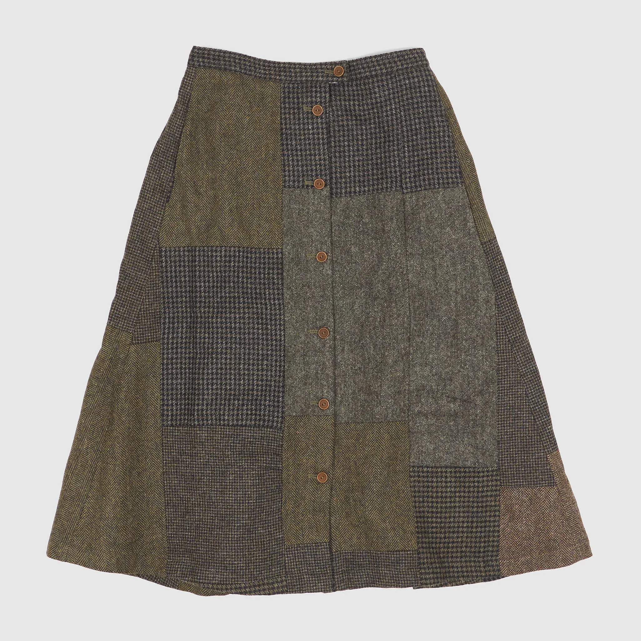 Double RL Ladies Patchwork Wool- Cotton Skirt