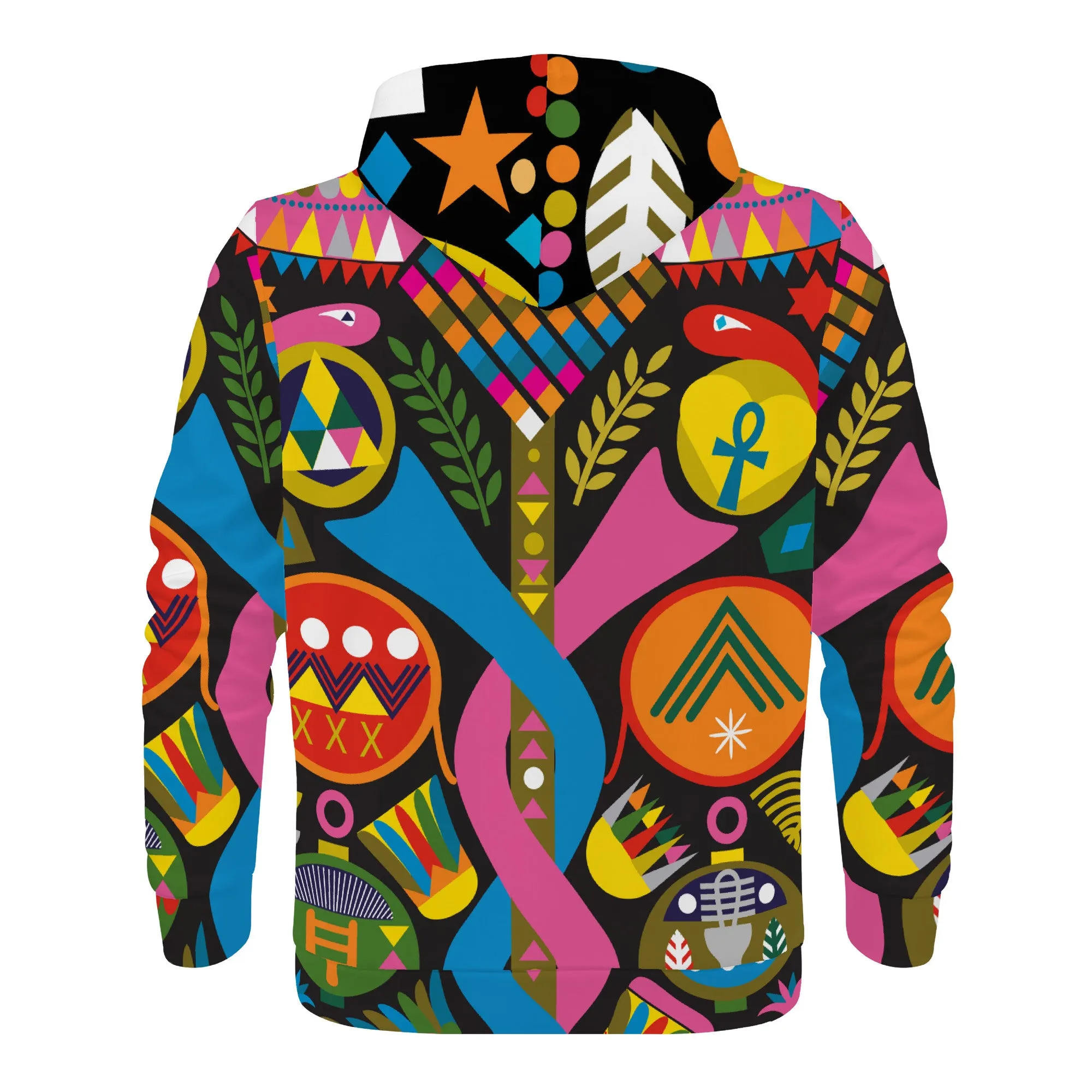 Double Snake All Over Print Zip Hoodie