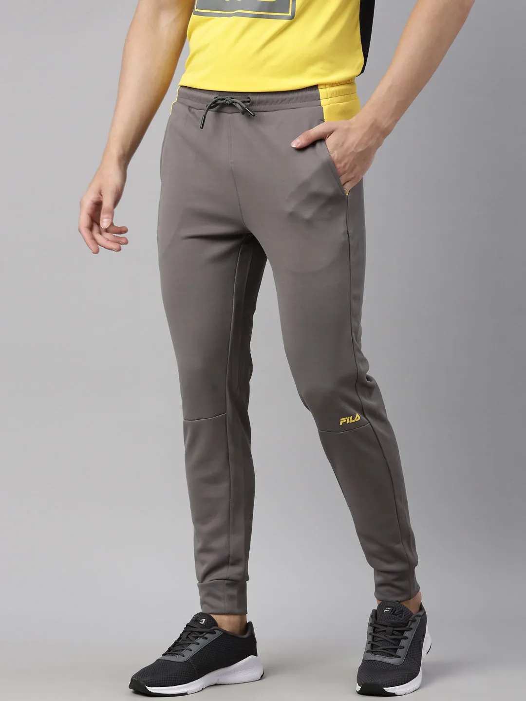 Fila White Arigo Men's Cuffed Joggers