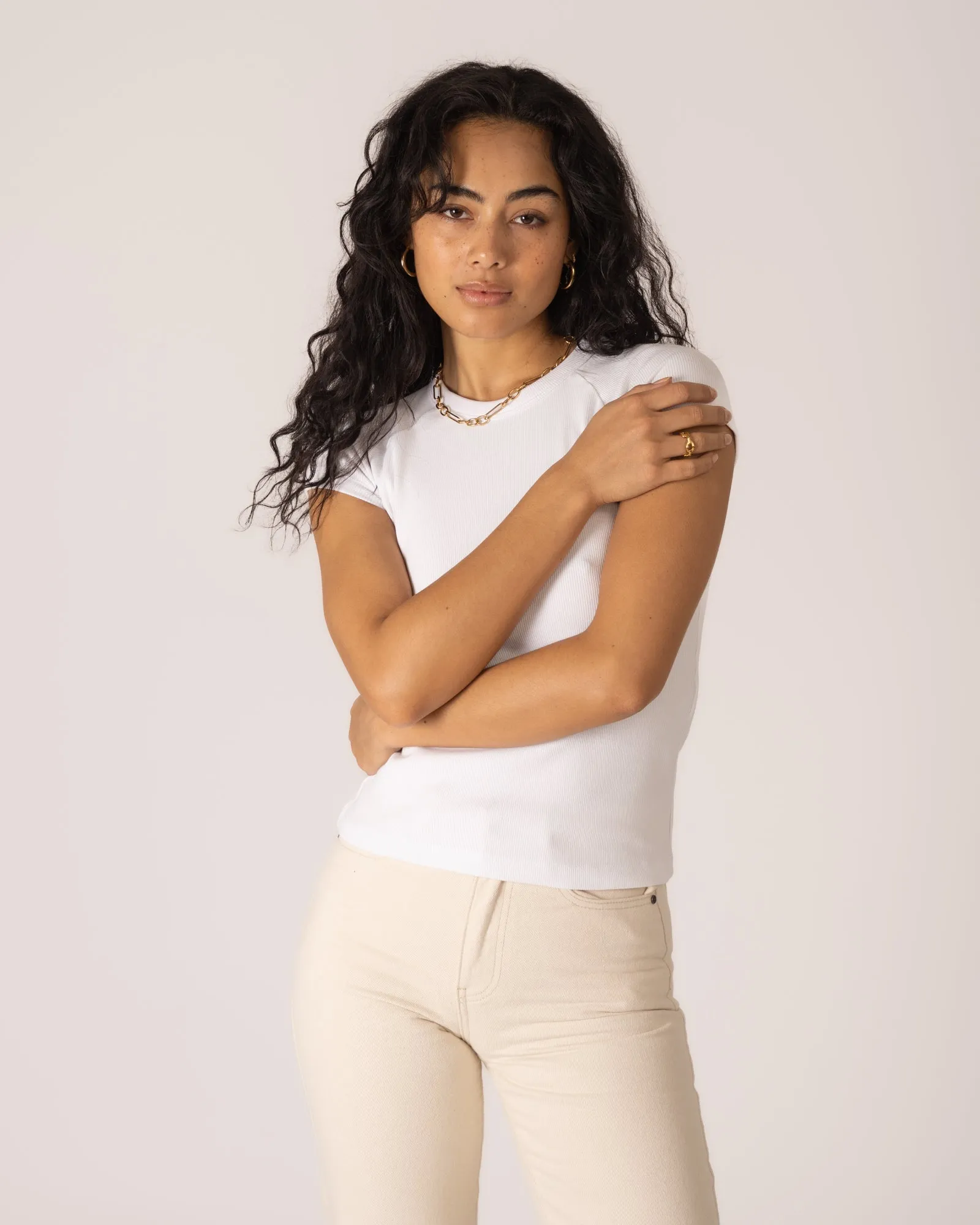 Friend Rib Tee Bright White