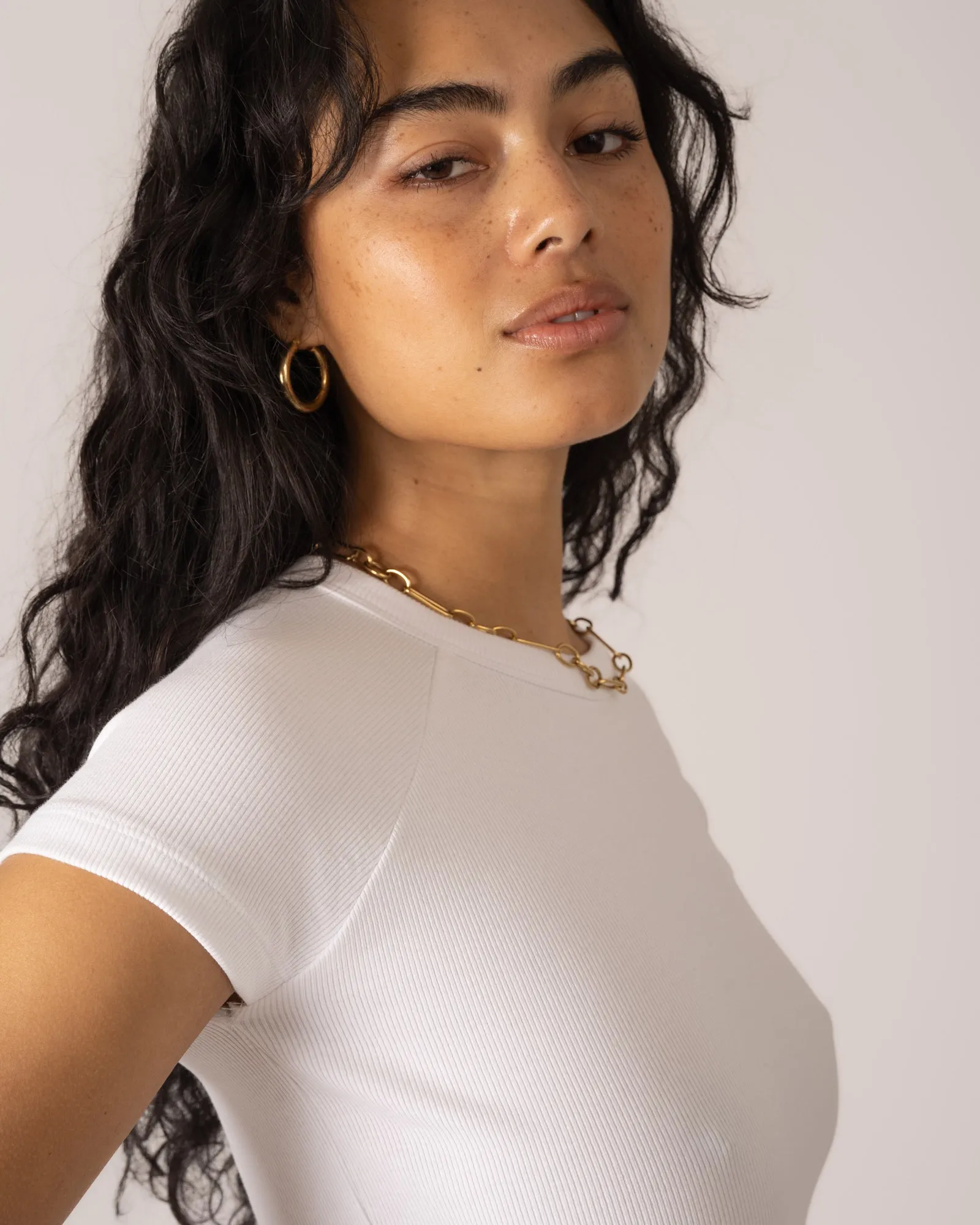 Friend Rib Tee Bright White