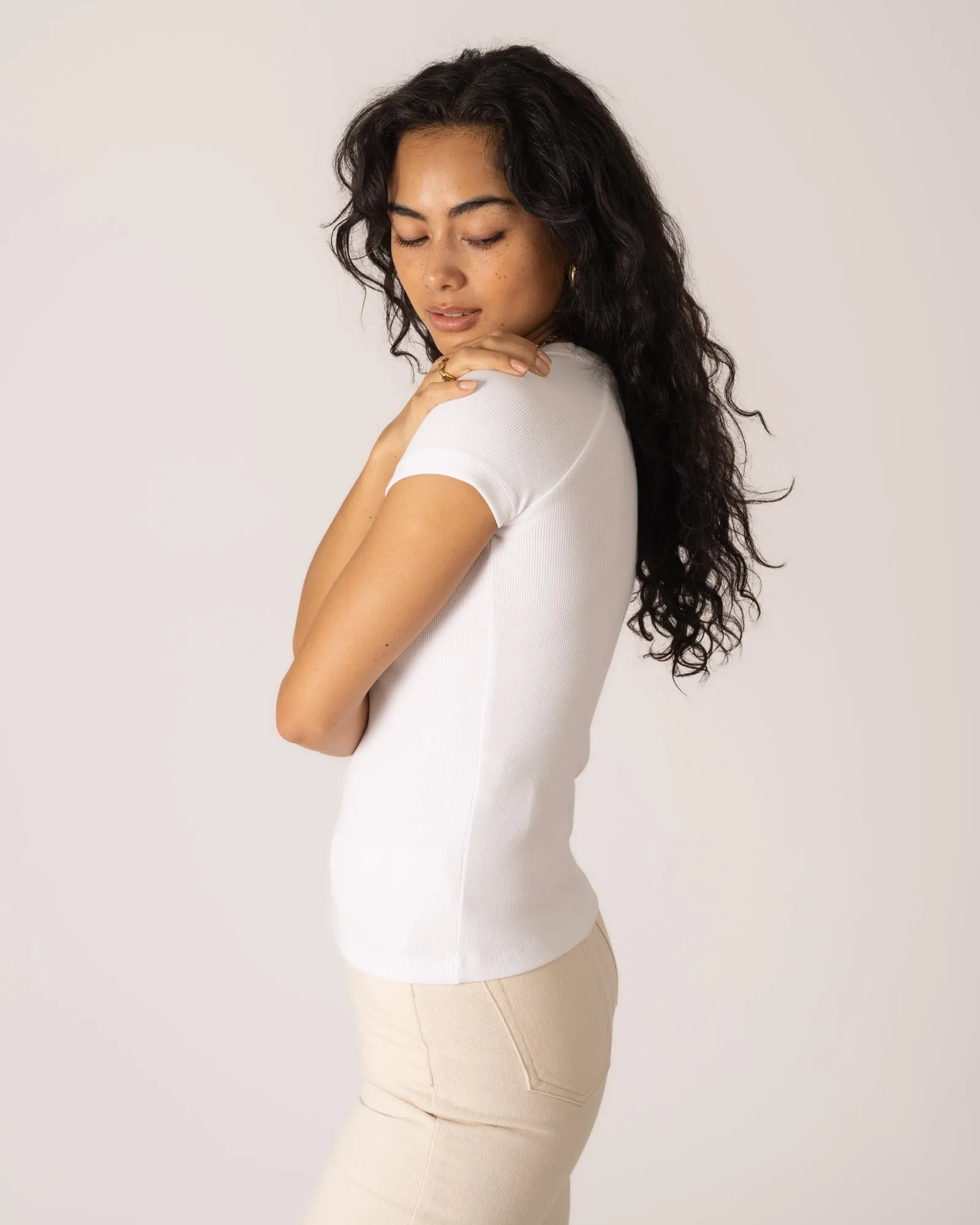 Friend Rib Tee Bright White