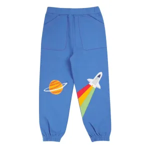 Frugi Malpas Applique Joggers Blue Tang / Rocket