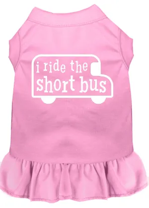 I Ride The Short Bus Screen Print Dress Light Pink Xl