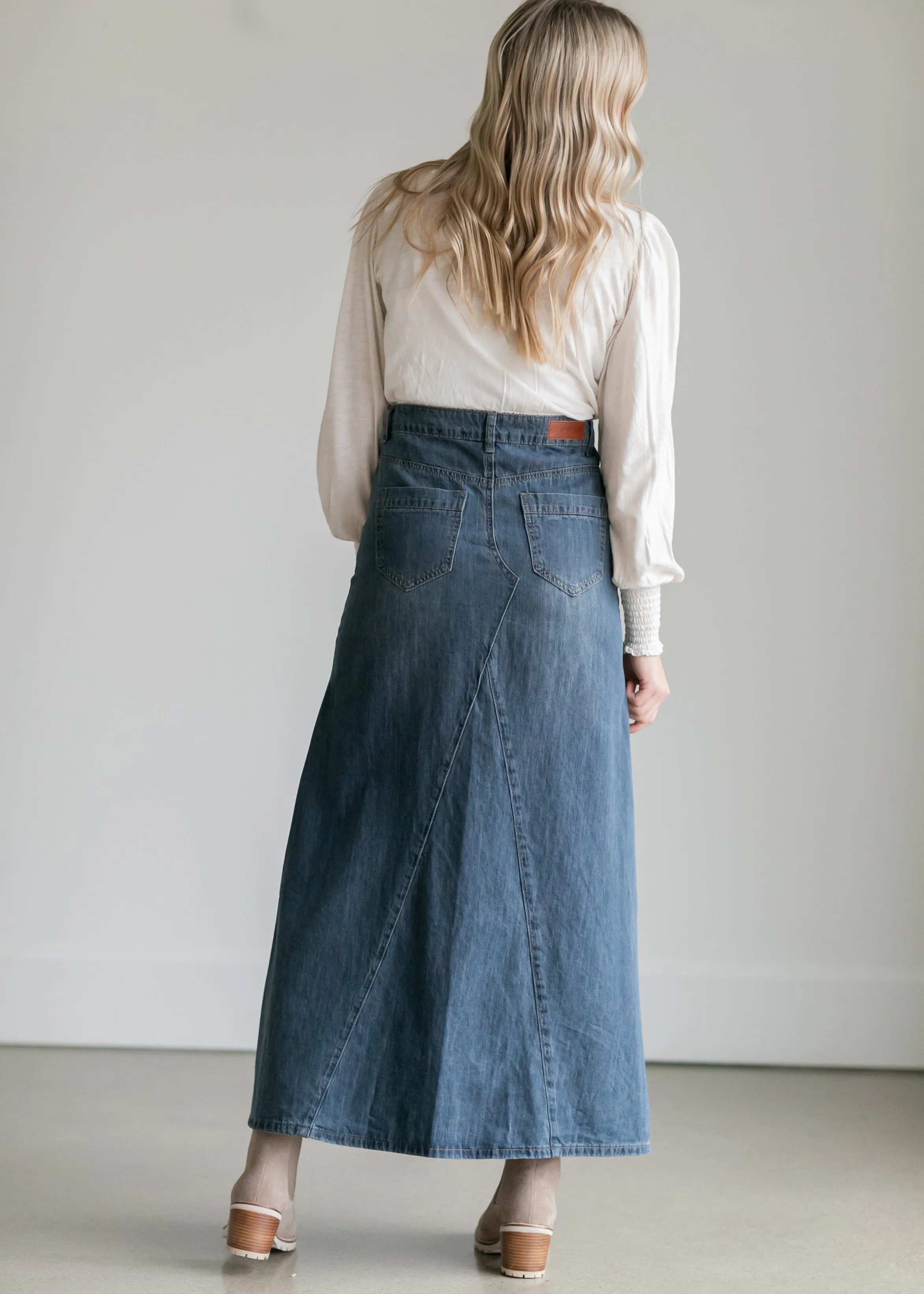 Kathryn Dark Wash A-Line Skirt - FINAL SALE