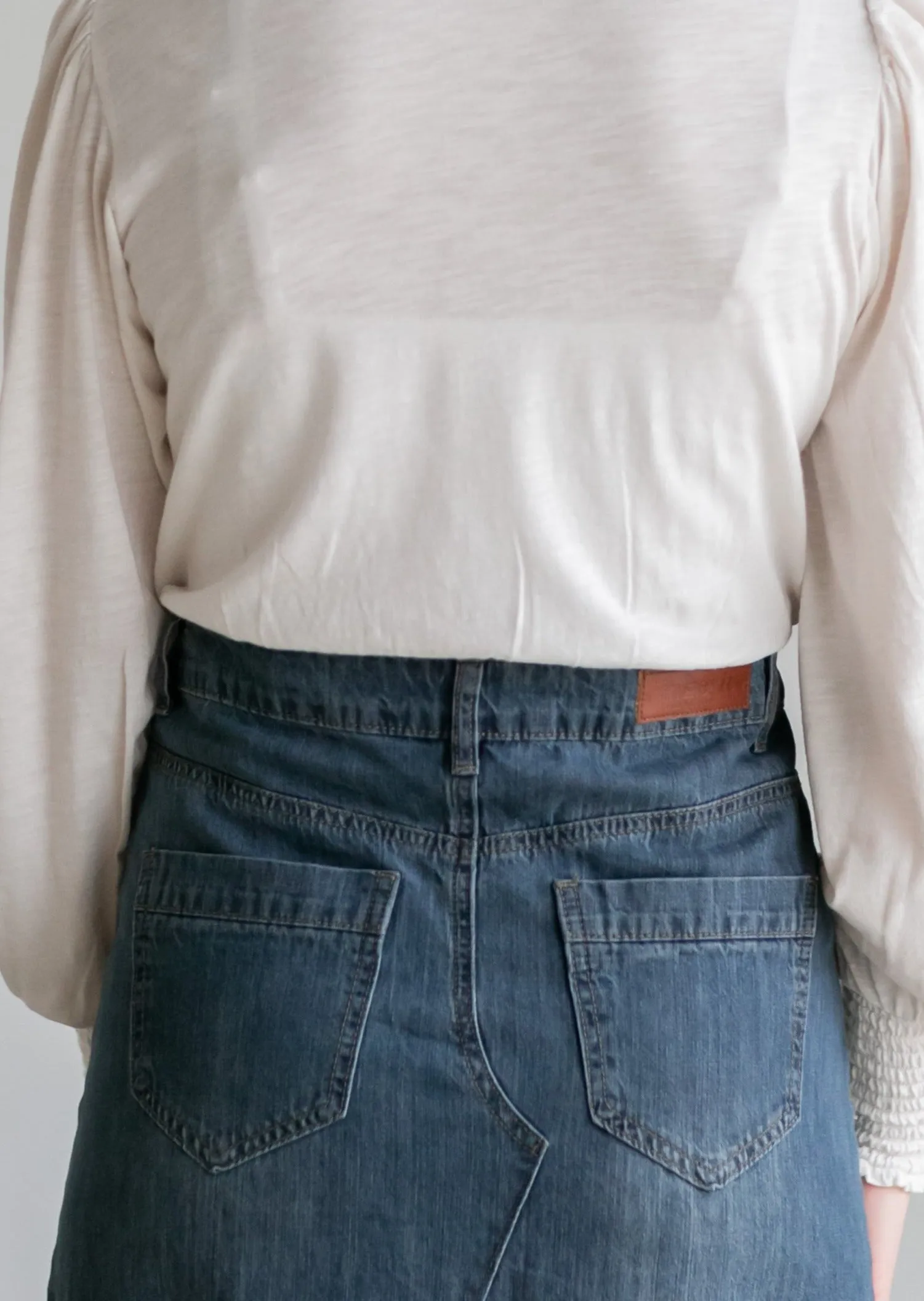 Kathryn Dark Wash A-Line Skirt - FINAL SALE