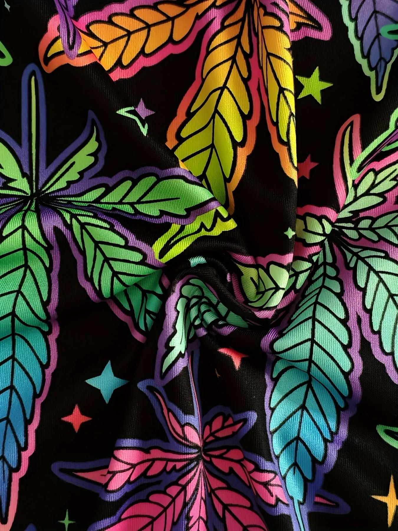 Leaf Print Jogger Pants, Casual Elastic Waist Pants For Spring & Summer - Women's Clothing - Soft & Breathable Fabric - Perfect for Loungewear & Outdoor Activities - Ideal Gift for Fashionable Women