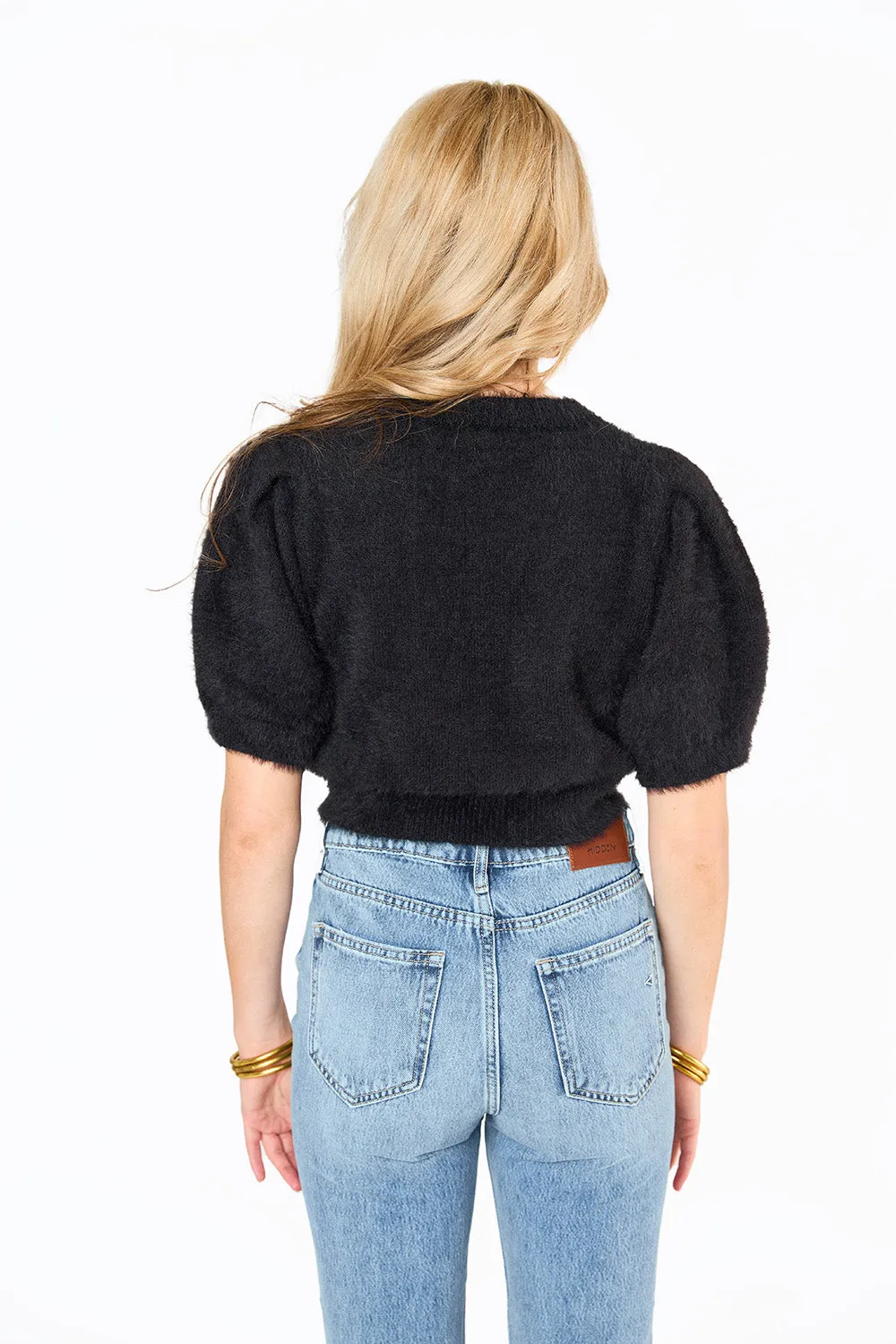 Macy Crop Sweater - Black