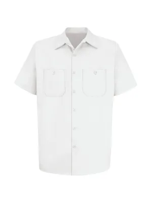 Men's Short Sleeve Wrinkle-Resistant Cotton Work Shirt