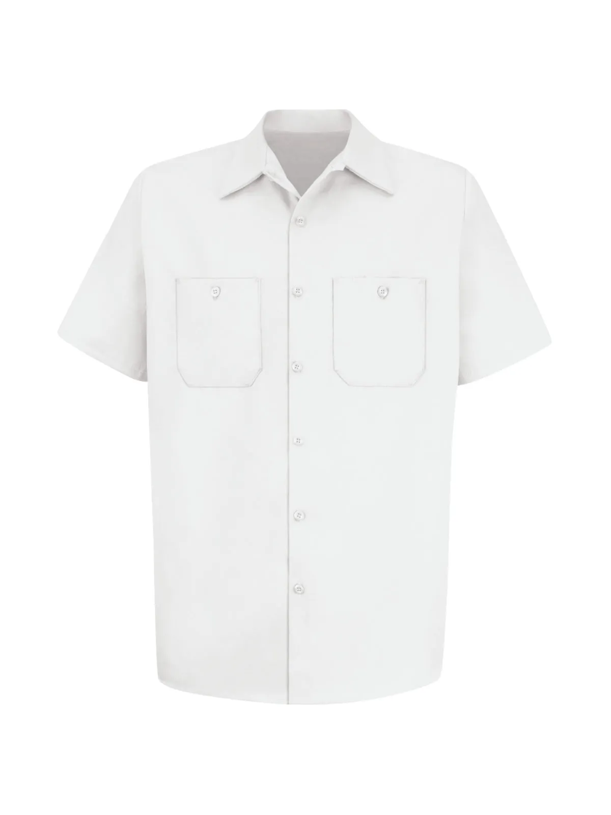 Men's Short Sleeve Wrinkle-Resistant Cotton Work Shirt
