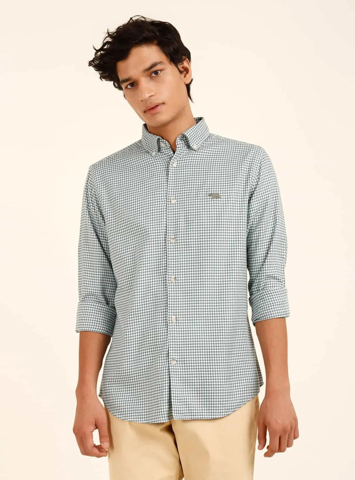 Mint Green Check Shirt