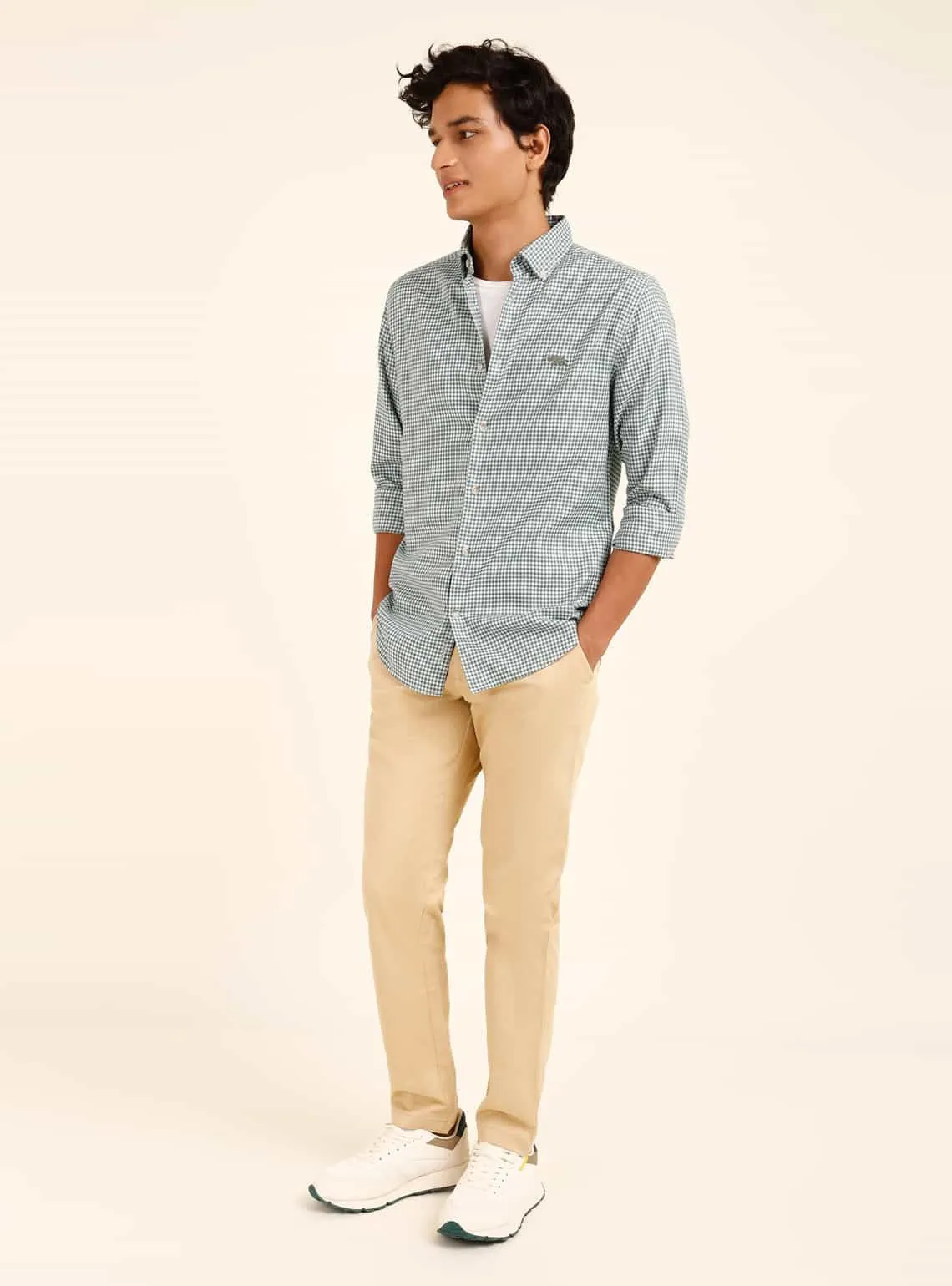 Mint Green Check Shirt