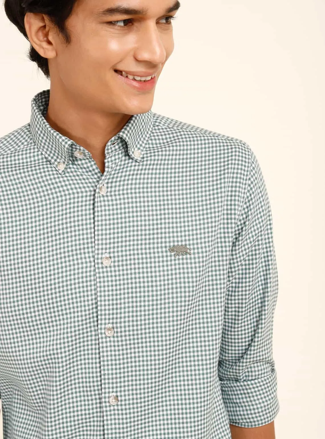 Mint Green Check Shirt