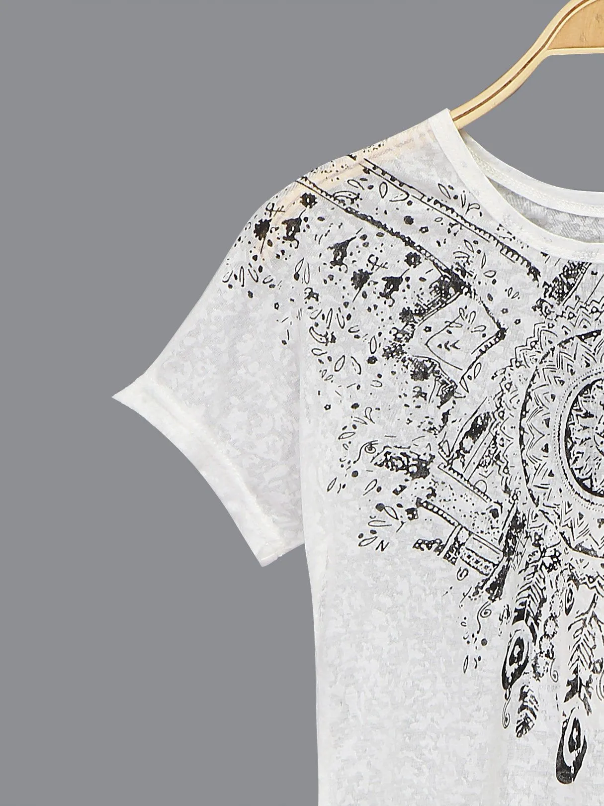 OEM ODM Round Neck Half Sleeve White T-Shirts