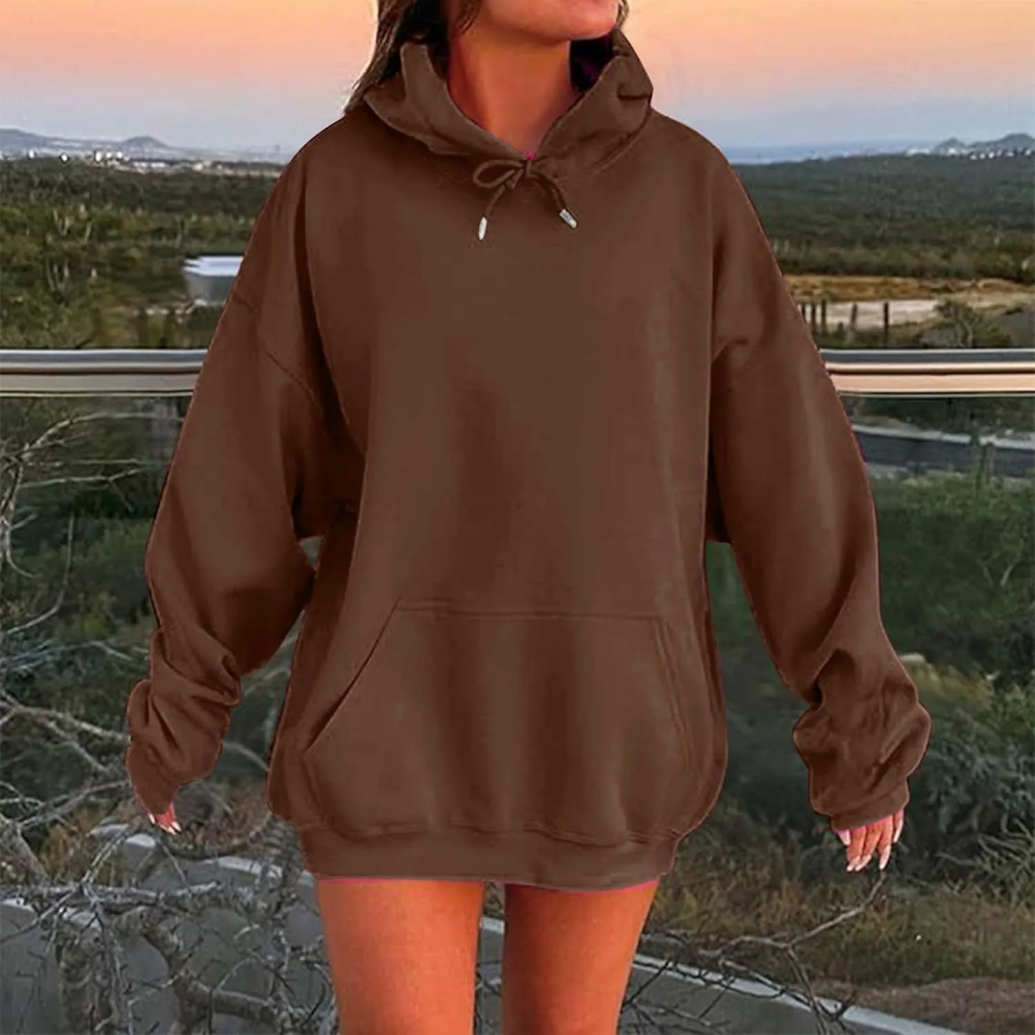 Oversized Hoodies for Women Casual Long Sleeve Sweatshirts Cute Y2K Hoodie Plus Size 2024 Trendy Tunic Pullover Tops