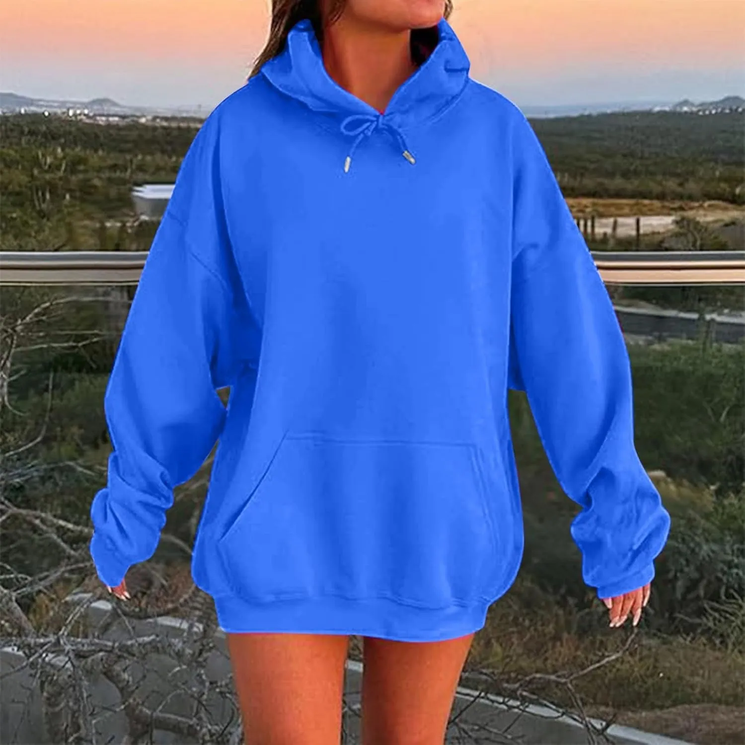Oversized Hoodies for Women Casual Long Sleeve Sweatshirts Cute Y2K Hoodie Plus Size 2024 Trendy Tunic Pullover Tops