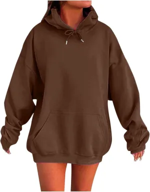 Oversized Hoodies for Women Casual Long Sleeve Sweatshirts Cute Y2K Hoodie Plus Size 2024 Trendy Tunic Pullover Tops