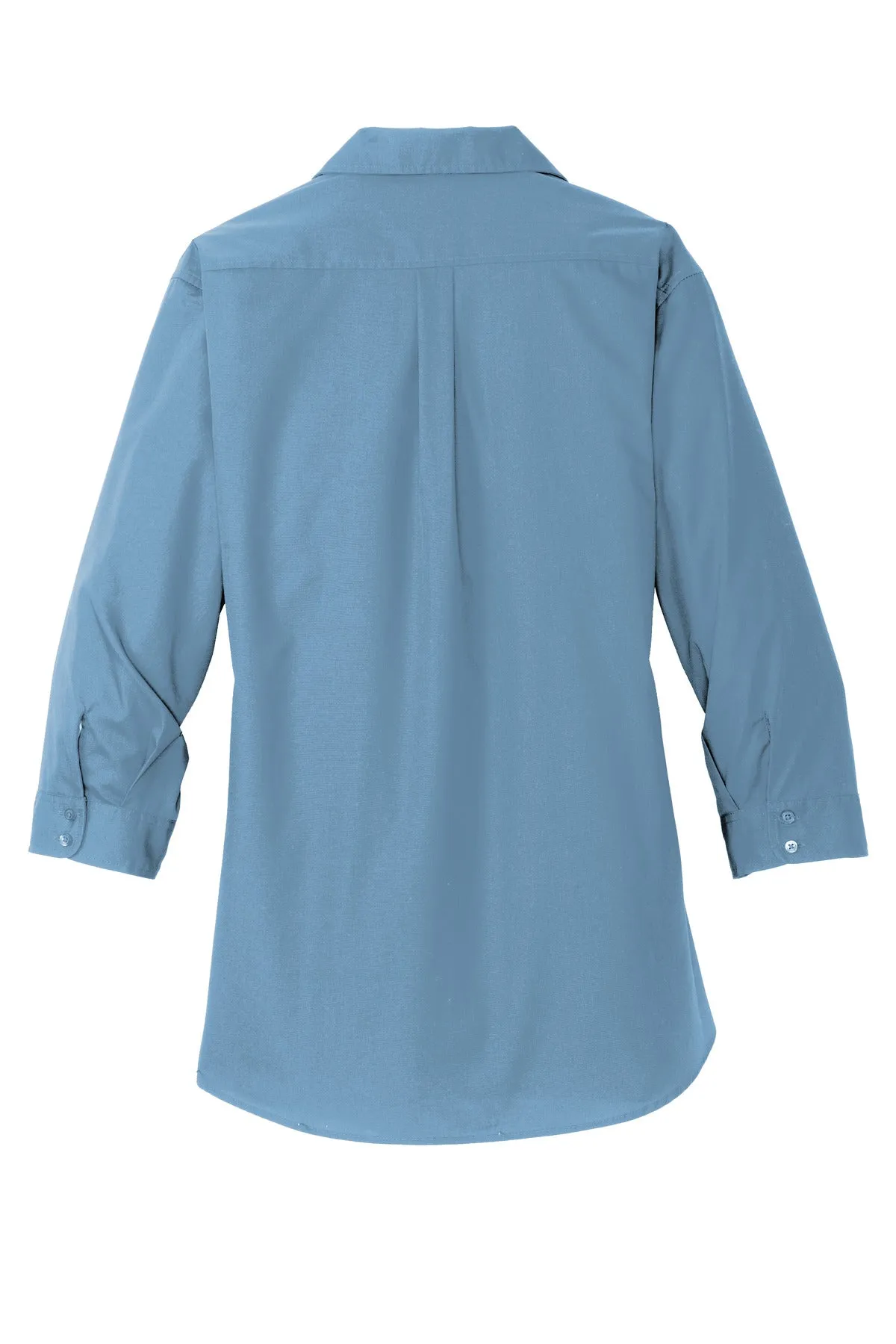 Port Authority Ladies 3/4-Sleeve Carefree Poplin Shirt. LW102