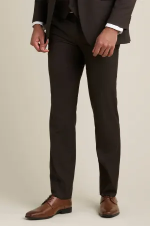 "Mayfair" Brown Luxury Stretch Blend Suit Pants