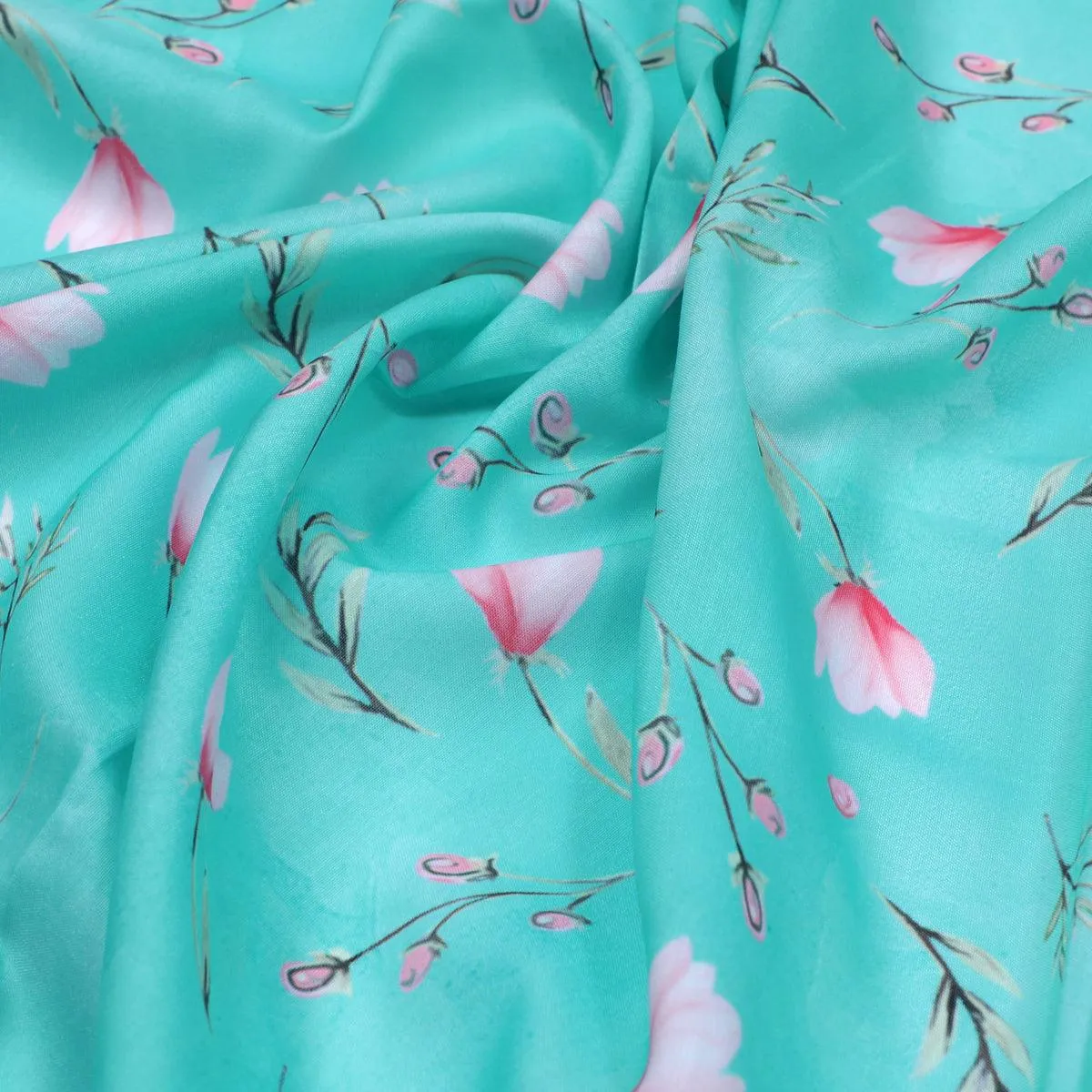 Romantic And Feminine Digital Printed Fabric - Muslin