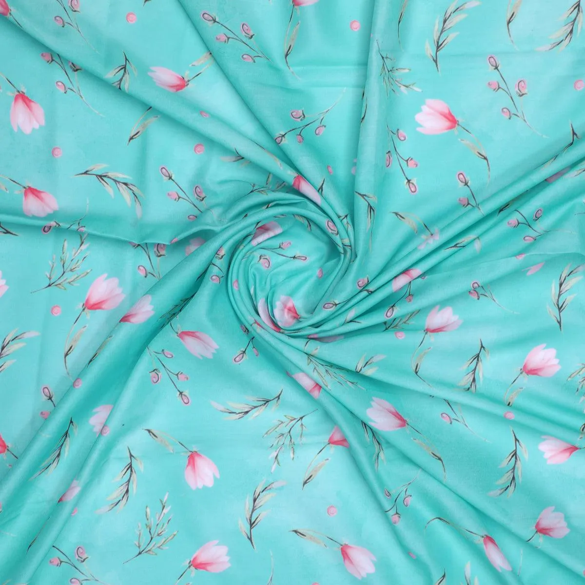 Romantic And Feminine Digital Printed Fabric - Muslin