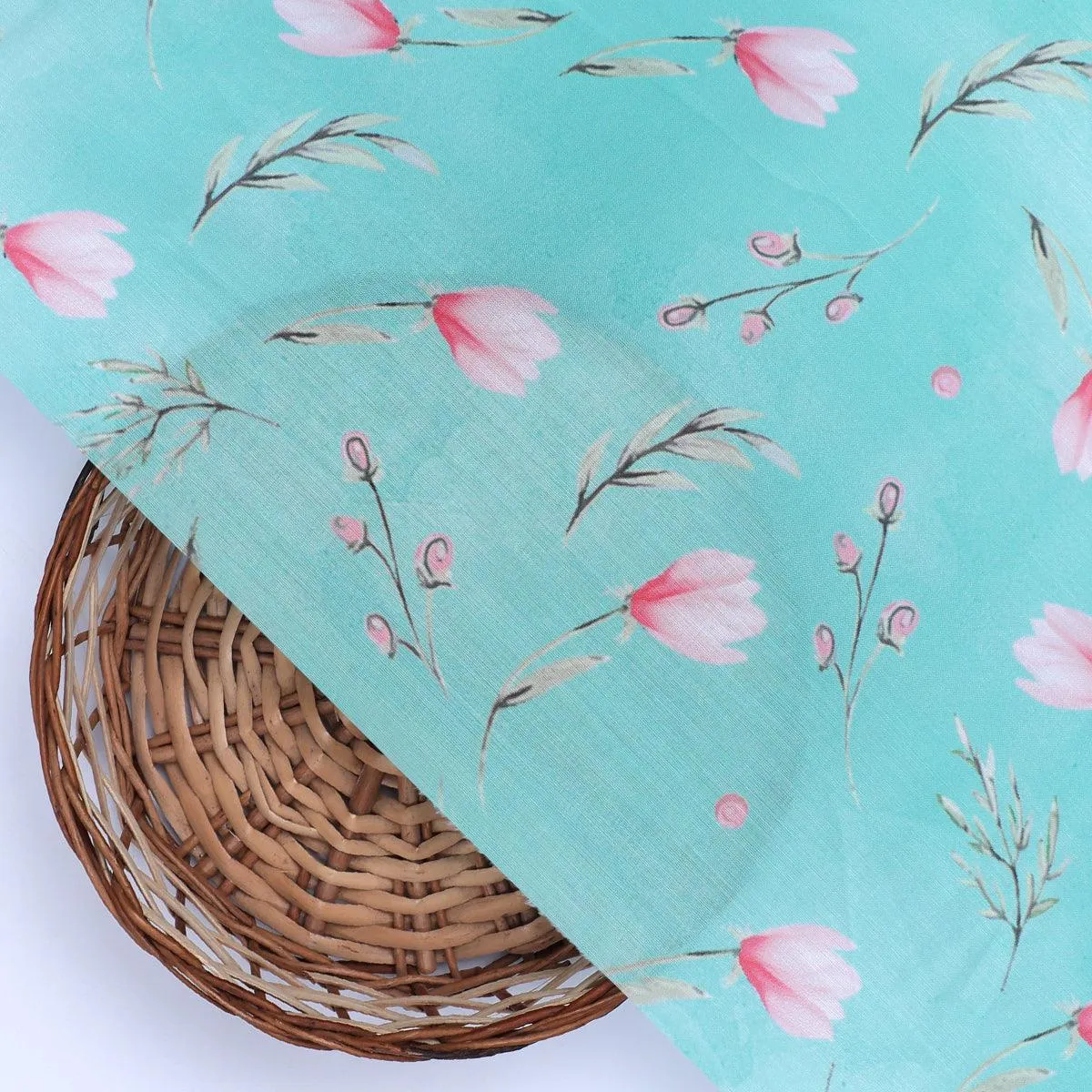 Romantic And Feminine Digital Printed Fabric - Muslin